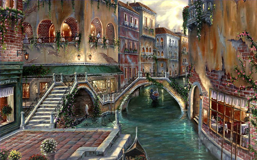 Venedig Romantik Robert Finale Stadtbilder Ölgemälde
